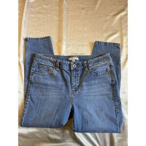 CAbi Women's Ankle Crop Jeans in Medium Blue Denim